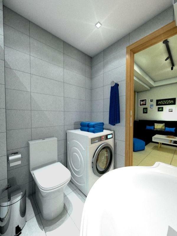 Blue - Comfy Center Rodos Lägenhet Asgourou Exteriör bild